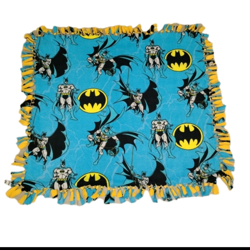 Blue and Yellow Batman Kids Blanket